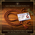 Rudraksha Mala 108 Beads Certified