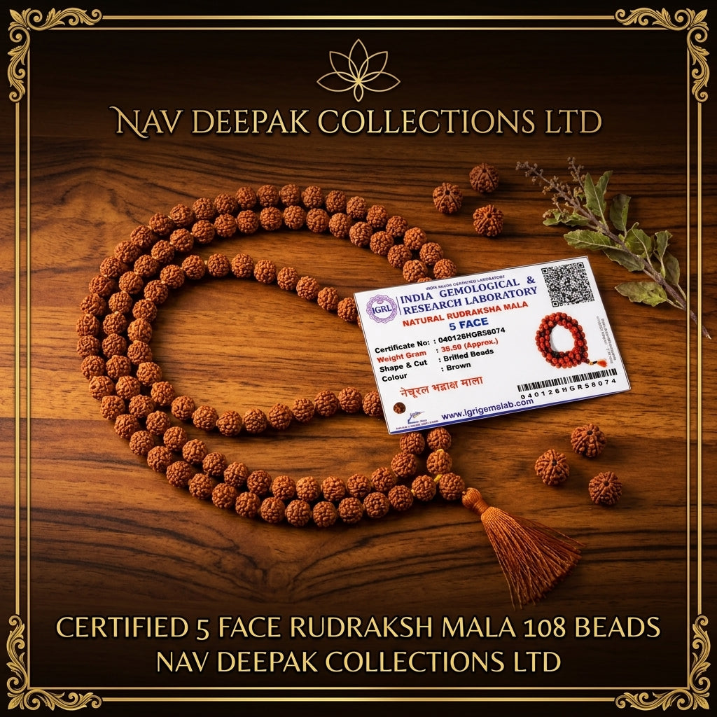 Rudraksha Mala 108 Beads Certified